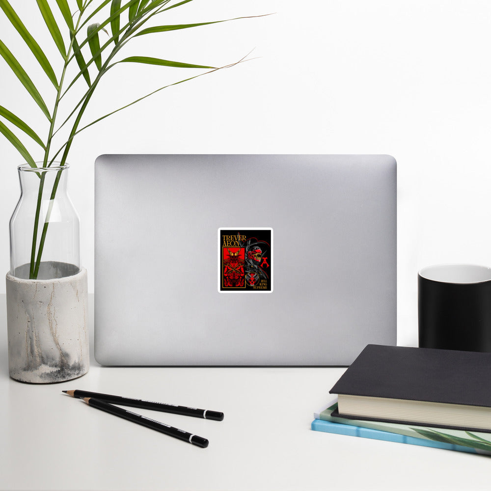 OfTheDead Designs (Juan Ortiz), Hell King Supreme art stickers