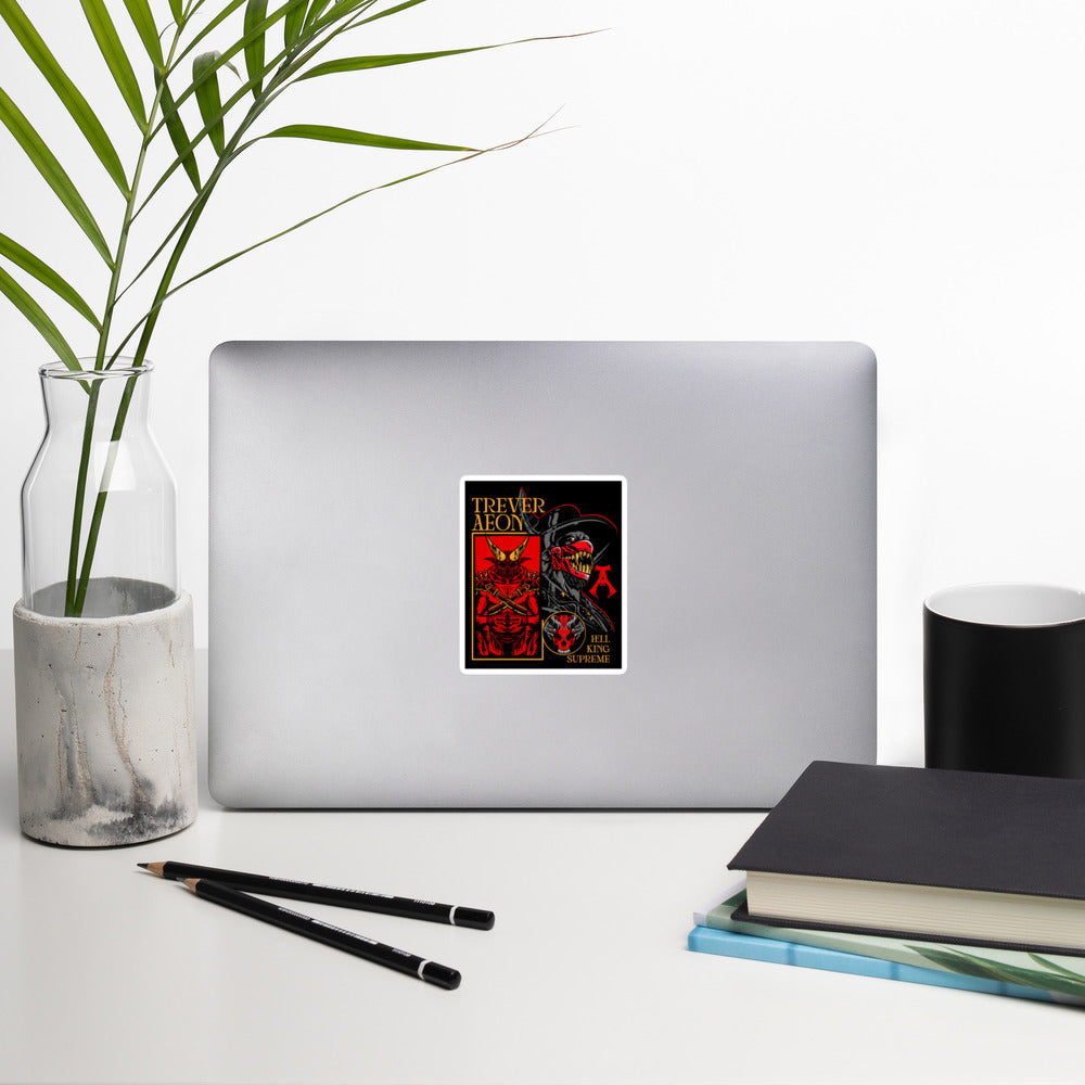 OfTheDead Designs (Juan Ortiz), Hell King Supreme art stickers