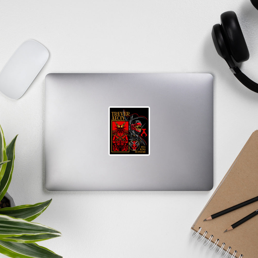 OfTheDead Designs (Juan Ortiz), Hell King Supreme art stickers