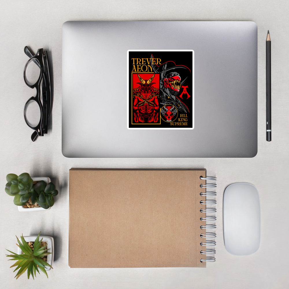 OfTheDead Designs (Juan Ortiz), Hell King Supreme art stickers