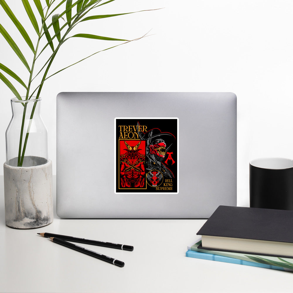 OfTheDead Designs (Juan Ortiz), Hell King Supreme art stickers