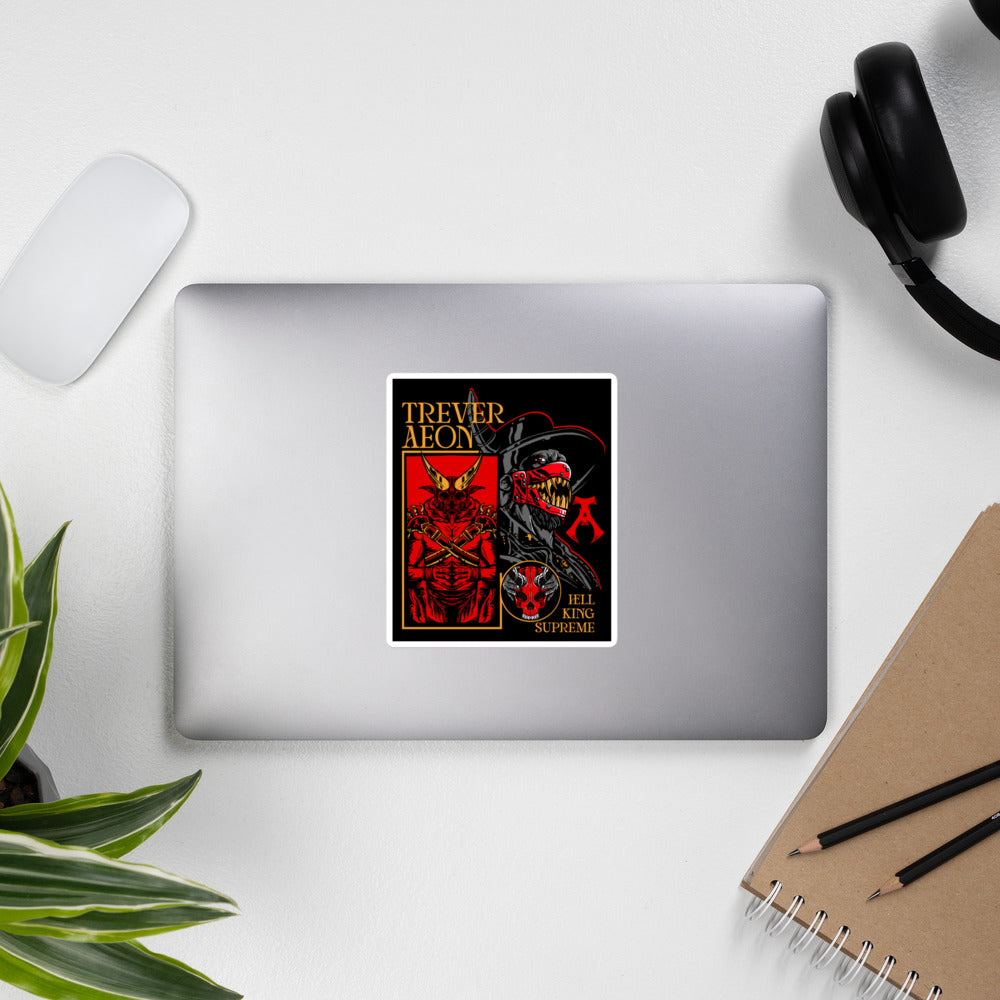 OfTheDead Designs (Juan Ortiz), Hell King Supreme art stickers