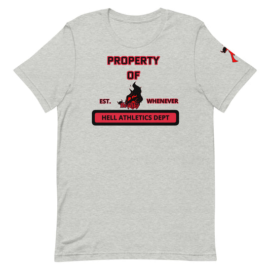 Property Of He(LLC) Athletics Unisex t-shirt